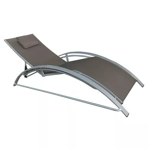 Zahradní lehátko MAXUS taupe/šedé
