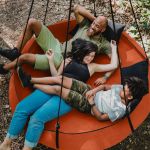 Houpačka Hangout Pod SET terakota (černá lana a stojan)